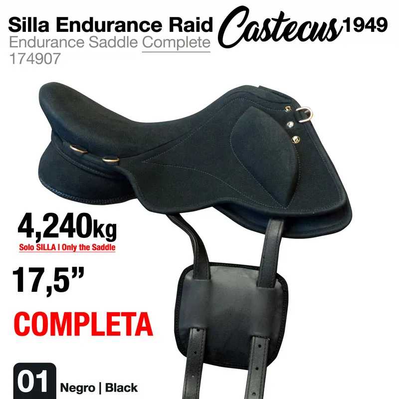 SILLA ENDURANCE RAID CASTECUS 1949 17.5" NEGRO